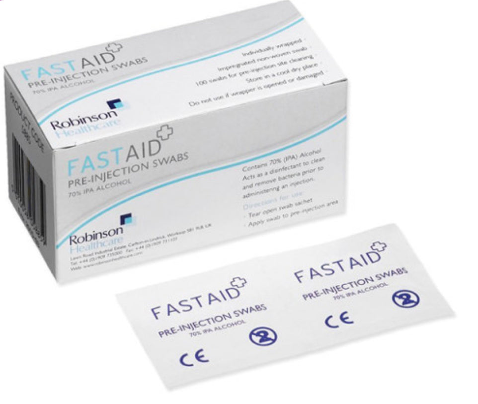 Robinson Fast Aid IPA Alcohol Pre-Injection Swabs (100)