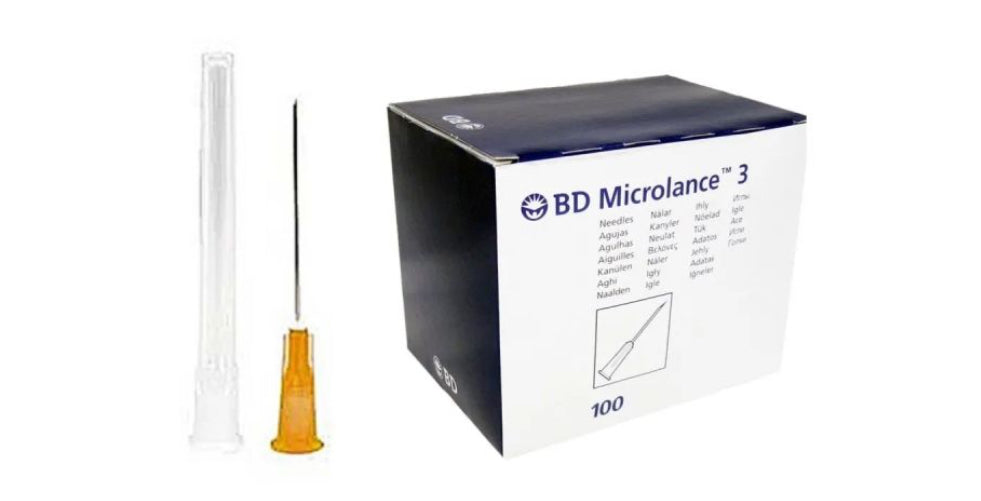 100 x BD Microlance 3 Hypodermic Needle 25G 25mm